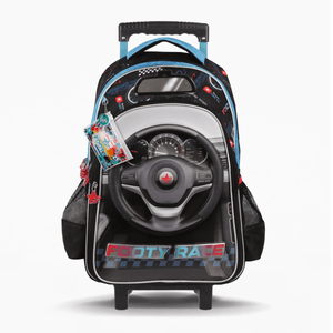 Mochila Con Carrito 18 Pulgadas Footy Volante Rojo