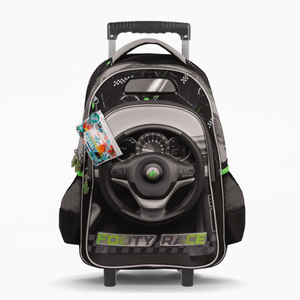 Mochila Con Carrito 18 Pulgadas Footy Volante Verde