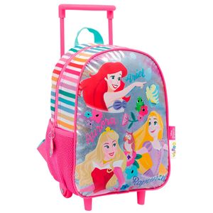 Mochila De Carrito Princesas Friends 12 Pulgadas Fucsia