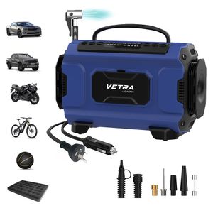 Inflador Portátil Vetra by Gadnic 150 PSI Compresor de Aire Batería Recargable Luz Led LCD