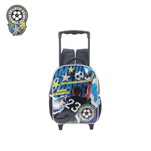 Mochila con Carro 12 Pulgadas Fútbol Negra Arquero 23