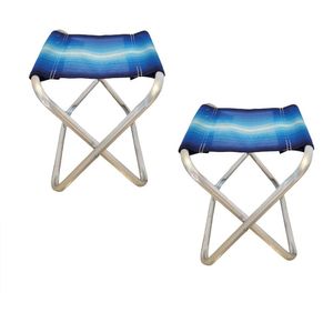 Set  x2 Banquetas de Aluminio Luxury Home Mix Azul