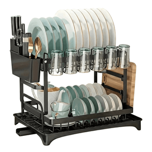 Escurridor Secaplatos HLV03 Acero Inoxidable 2 Niveles Alpina