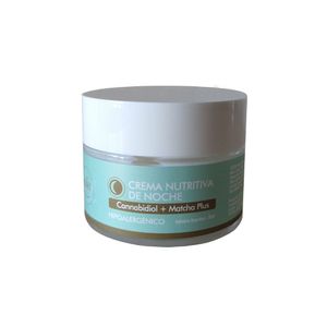Crema Nutritiva de Noche Con Cannabidiol y Matcha Plus Hipoalergénica