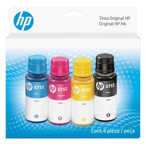 Kit de 4 Botellas Tinta HP GT53GT52 Negro Cyan Magenta Amarillo Impresora DeskJet serie GT5800