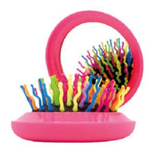 Cepillo Para Peinar Neumático Mini Con Espejo