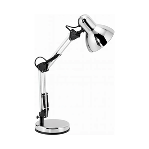 Lampara Escritorio Mesa Classic Doble Brazo E27 Cromo