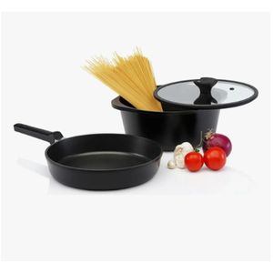 Bateria Cocina Antiadherente 3 Piezas Tio Tito 24cm Aluminio