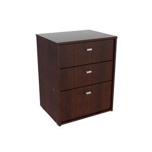 Mesa De Luz Mosconi Nature 3 caj Guía Metálica Melamina