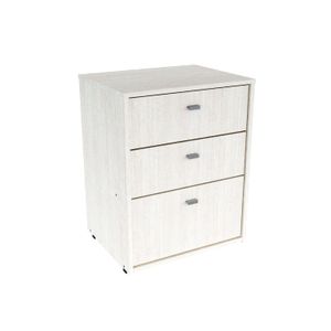 Mesa De Luz Mosconi Nature 3 caj Guía Metálica Melamina