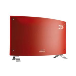 Vitroconvector Peabody Pe-Vqd20R - Rojo 2000W Termostato Frente Curvo Touch Panel DispDigital