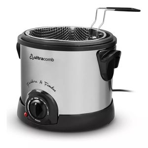 Freidora Electrica Fondue Ultracomb Fr-8300 1.5l Acero Inox