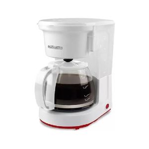 Cafetera Black&decker 8 tazas con filtro permanenteBlanca