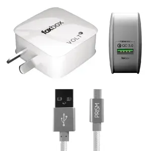 Cargador Foxbox Tipo C Prism QC Blanco