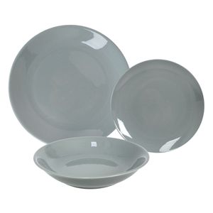Juego Vajilla x 18 Piezas Plato Playo Postre Bowl Porcelana