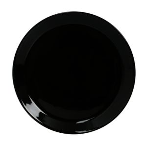 Plato Postre Ceramica Negro 20 Cms X 1 Unid Importado
