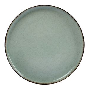 Plato Playo Porcelana Artesanal Filo Envejecido Rustic 27 Cm