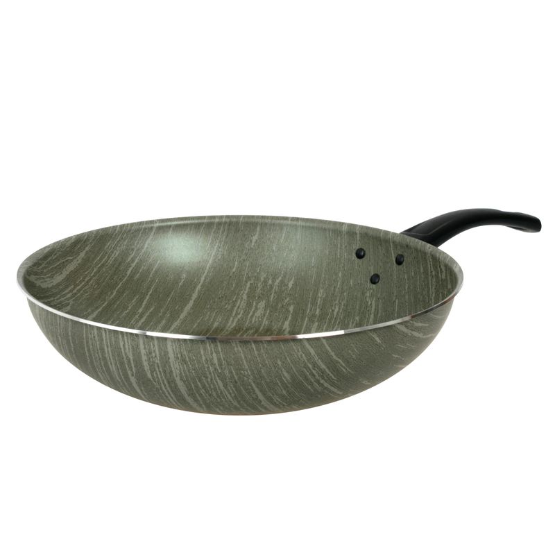 Bateria 4 Piezas Cacerola Wok Sarten Tapa De Vidrio Aston Te