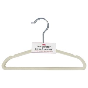 Perchas Slim Terciopelo Infantiles Set X24 Unid Negras Niños