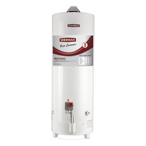 Termotanque Sherman 80Lts  M-Gas C/Sup. De Pie Blanco