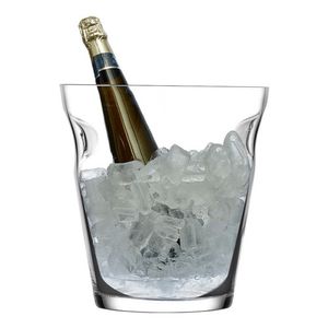 Frappera Champagnera Balde Hielera De Cristal Vidrio Nude