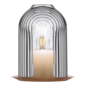 Portavela Fanal Campana Cristal Velas Nude 28 Cms Grande X 1