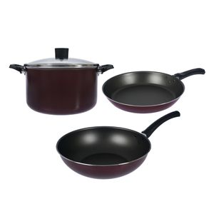 Bateria de Cocina 4 piezas Olla Sarten Wok Aston Bordo