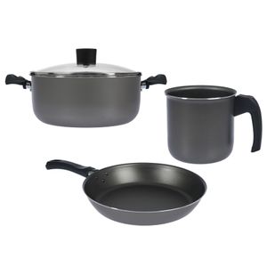 Bateria de Cocina 4 piezas Cacerola Hervidor Sarten Aston