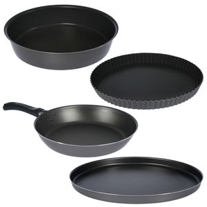 Bateria 4 piezas Sarten Tartera Tortera Pizzera Aston
