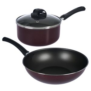 Batería de Cocina 3 piezas Cacerola Wok Aston