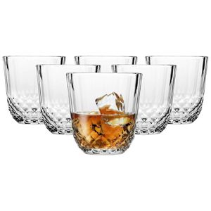 Vaso Whisky Agua Tragos set x 6 Vidrio 320 ml Diony Pasabahce