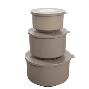 Set De contenedores Herméticos 500Ml, 1L, 2L - Warm Gray Coza 99262/1126