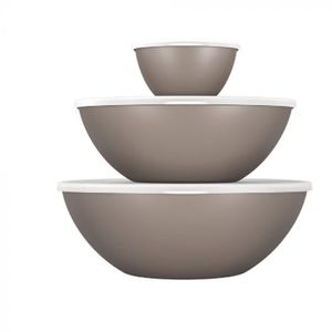 Set De Contenedores Herméticos 250Ml, 2,5L, 3,5L. Warm Grey Coza  99261/1007