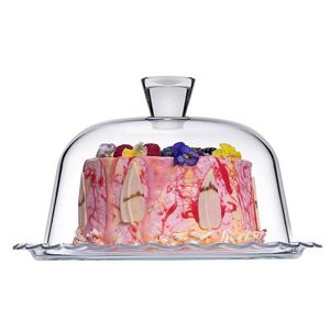 Plato Torta con Campana Vidrio Masitas Torta 26 cm Pasabahce