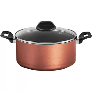 Cacerola c/Tapa de Vidrio Templado 3,5L 22 cm Cobre - Línea Clove Brinox  7111/460