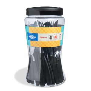 Juego De Cubiertos 42 Piezas -Negro Brinox 6000/714