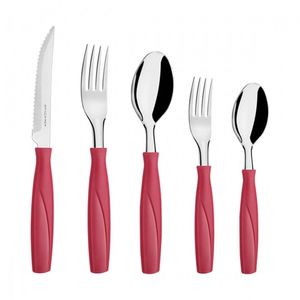 Juego De Cubiertos 30 Piezas -Rojo Brinox 6000/758