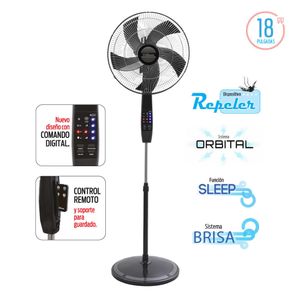 Ventilador Pie 18" - Parrilla CROMADA Liliana (VPD18R)