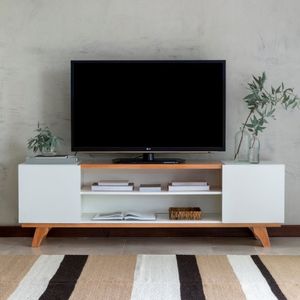 Mueble TV c/puertas Kali 1,50 ( blanco) TVKALI15M1EU