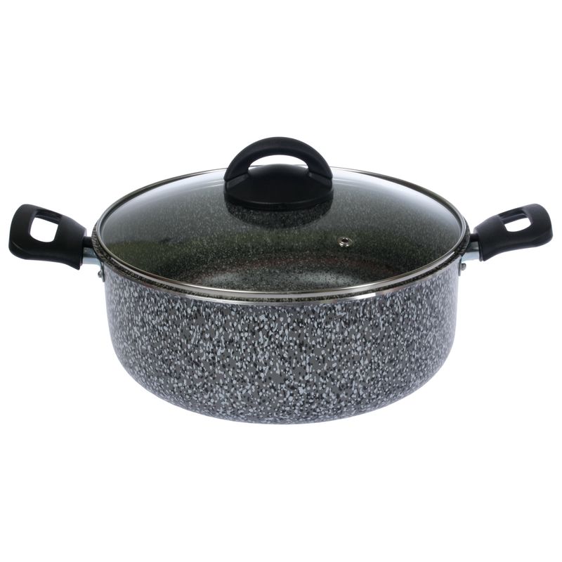 Cacerola Olla 24 Cm Tapa Vidrio Wok Sarten 28 Cm Aston Pedr