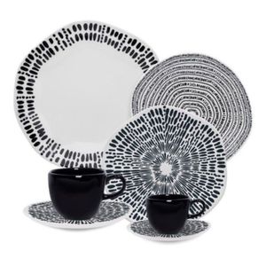 Juego Vajilla X42 Ryo Ink Porcelana Oxford Platos Y Tazas