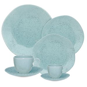 Juego Vajilla X42 Blue Bay Porcelana Oxford Platos Te Cafe