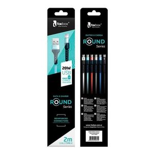 Cable Foxbox Round 2m Type-c Blanco