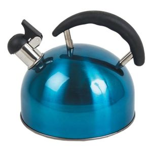 Pava Silbadora 2.5 Litros Sin Tapa Acero Inoxidable Azul