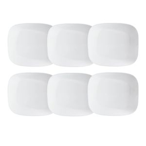 SHIFT BLANCO - SET X 6 PLATOS POSTRE 21x18 CM OXFORD PORCELANA