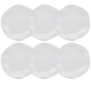 RYO BLANCO - SET X 6 PLATOS PLAYOS 27.5 CM PORCELANA OXFORD