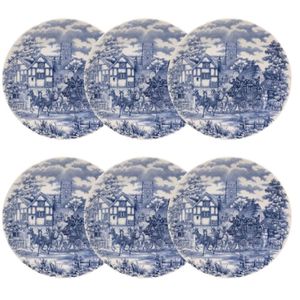CENA INGLESA - SET X 6 PLATOS PLAYOS 26 CM OXFORD