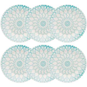 MANDALA - SET X 6 PLATOS PLAYOS 24 CM OXFORD