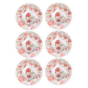 Vermelho - Set x 6 Tazas Te c/Plato 200 cc Oxford
