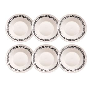 BON APPETIT - SET X 6 PLATOS HONDOS 22 CM OXFORD